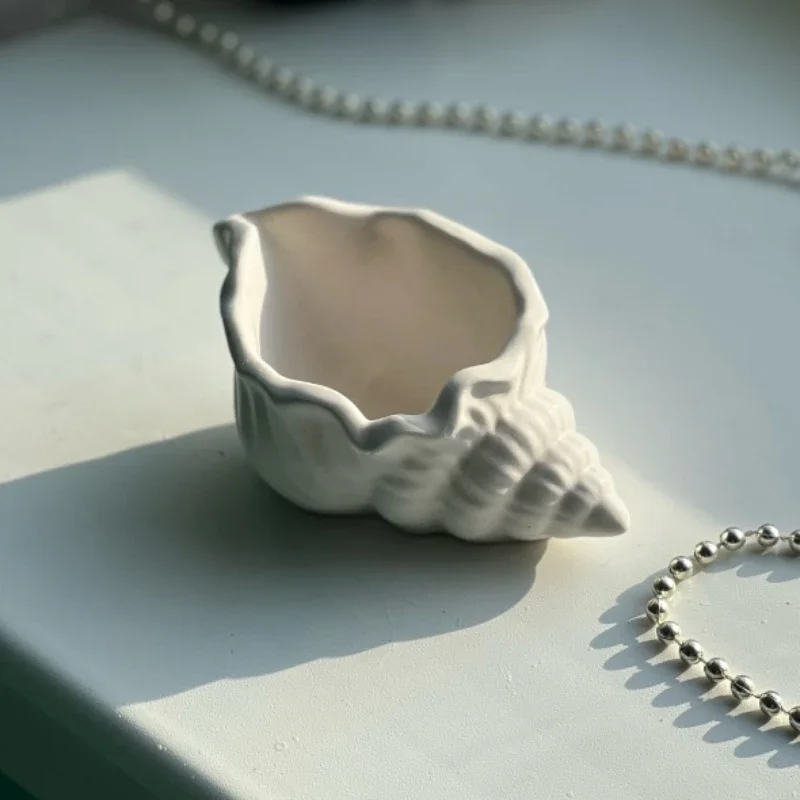 Conch Silicone Mold Potted Plant Jewelry Storage Box Concrete Gypsum Candle Cup Resin Home Decor flower silicone mould,silicone mold