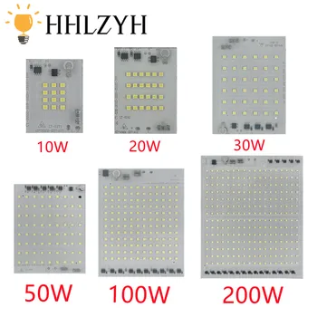 슈퍼 브라이트 스마트 IC SMD LED 칩 램프, 200W 순백색 SMD 2835, AC 220V, 5054 DIY 야외 투광 조명, 야외 정원 조명 상품 이미지