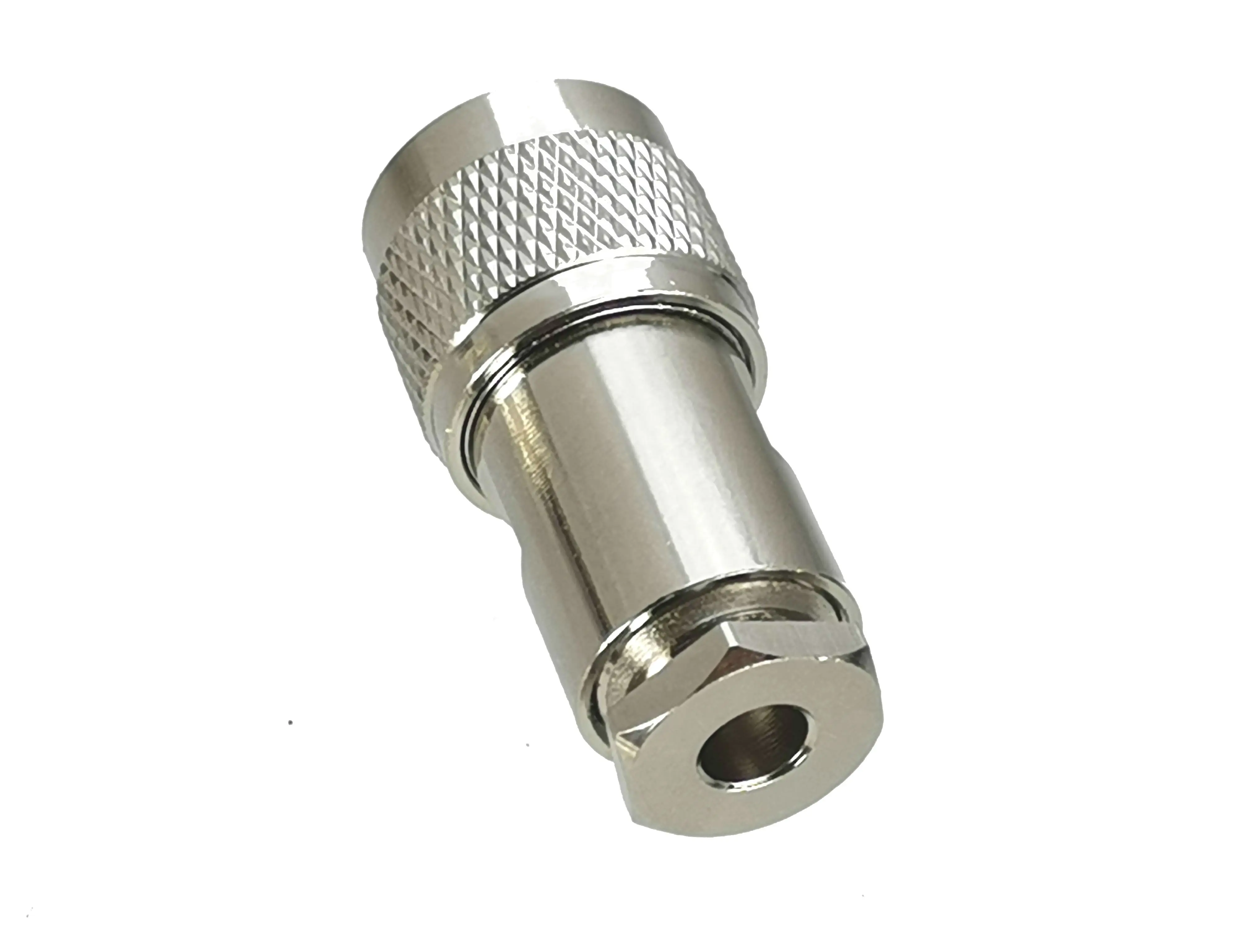 Description Picture 4 of item1Pcs Connector N Male plug Clamp RG58 RG142 / RG8X / RG5 RG6 / RG8 Straight & Right Angle RF Adapter Coaxial Wire Terminals