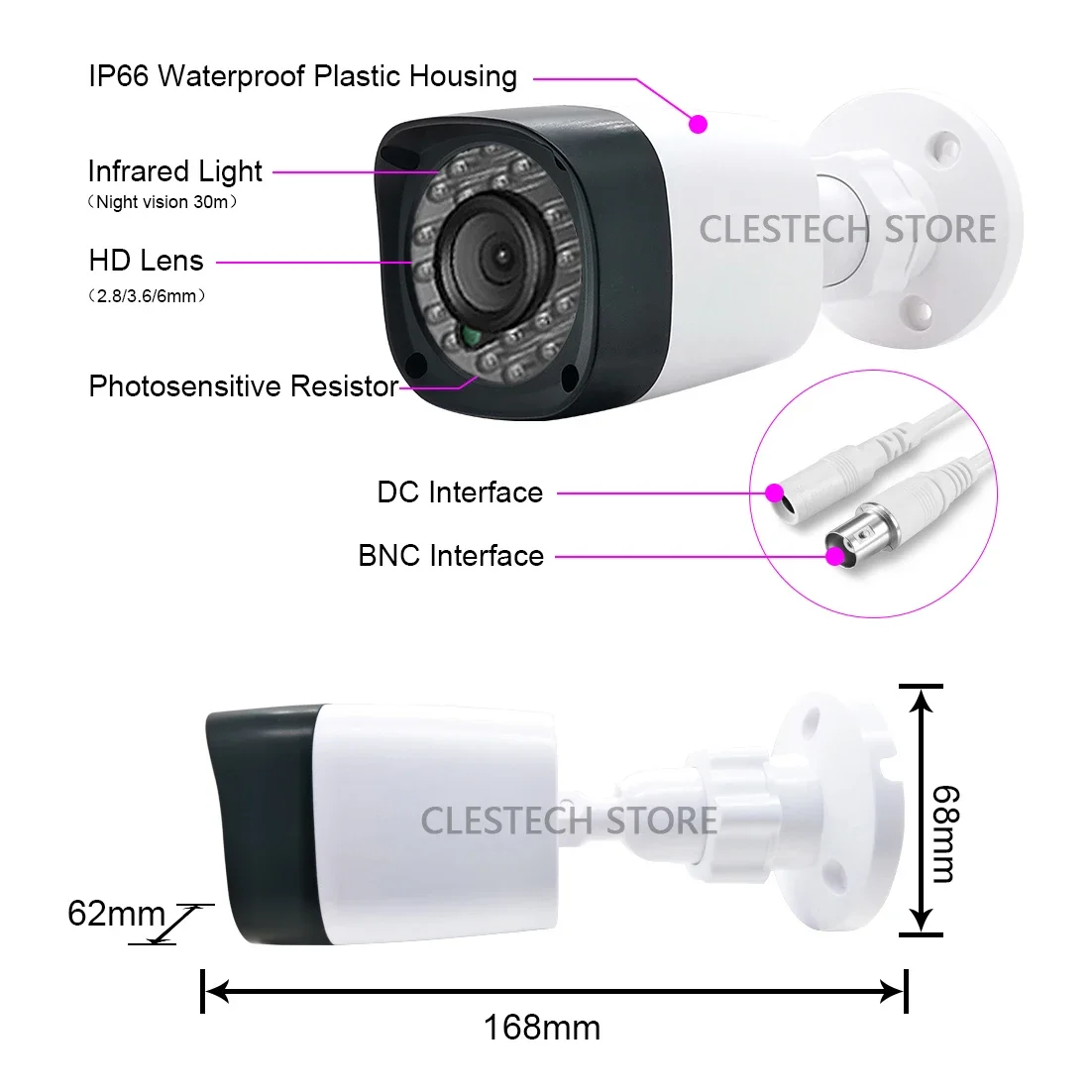 Рисунок 4 - HD 3000TVL камера видеонаблюдения AHD 1080P 2