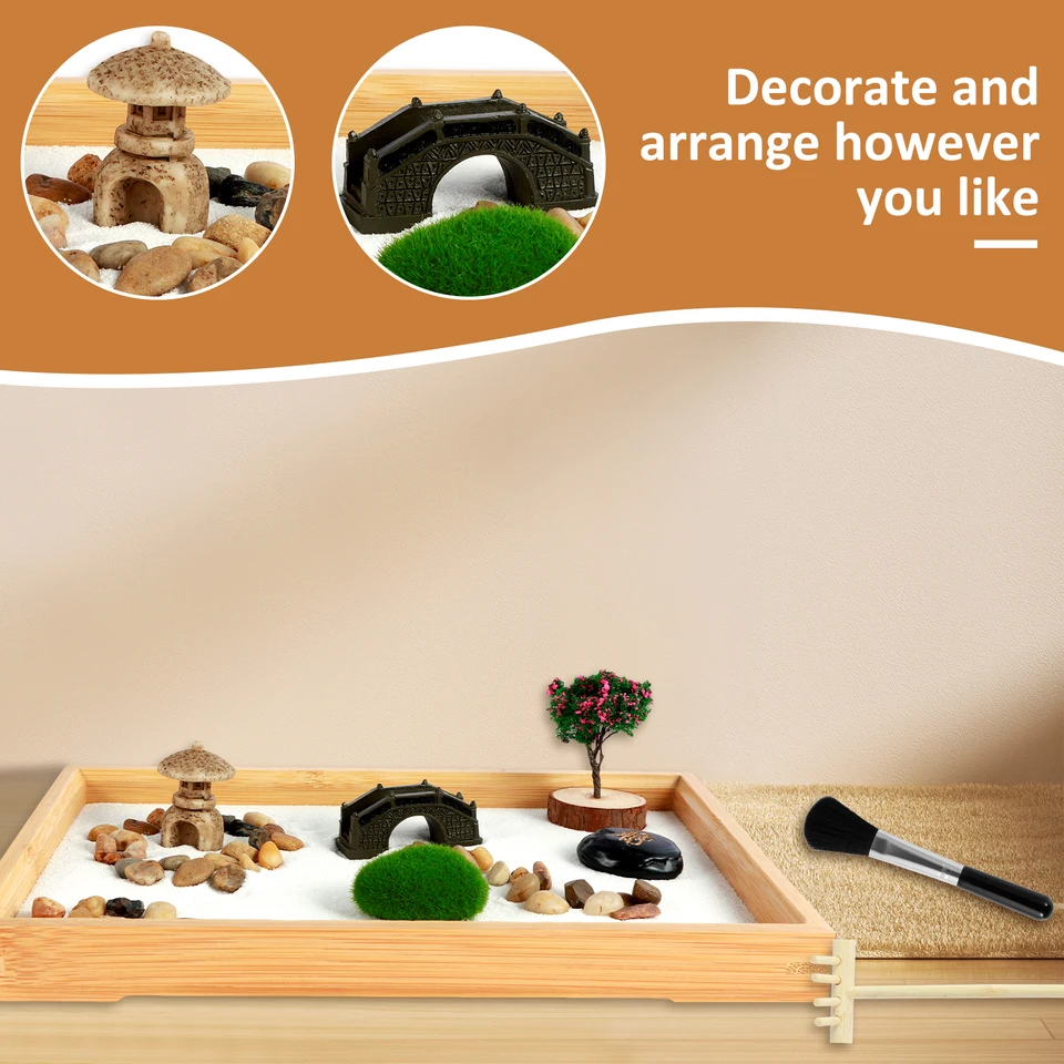 thumbnail interactive-video image 1 of Goth Zen Garden Kit For Desk - 11 Spooky Miniatures, 4 Glow Ghosts, Black & Red Sand (Black Tray) 1 of 10