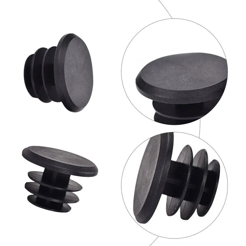 2 Pcs Mountain Bike Handlebar Bar End Grip Stoppers Plastic Soft Rubber Push-in Bicycle Replace Accessories