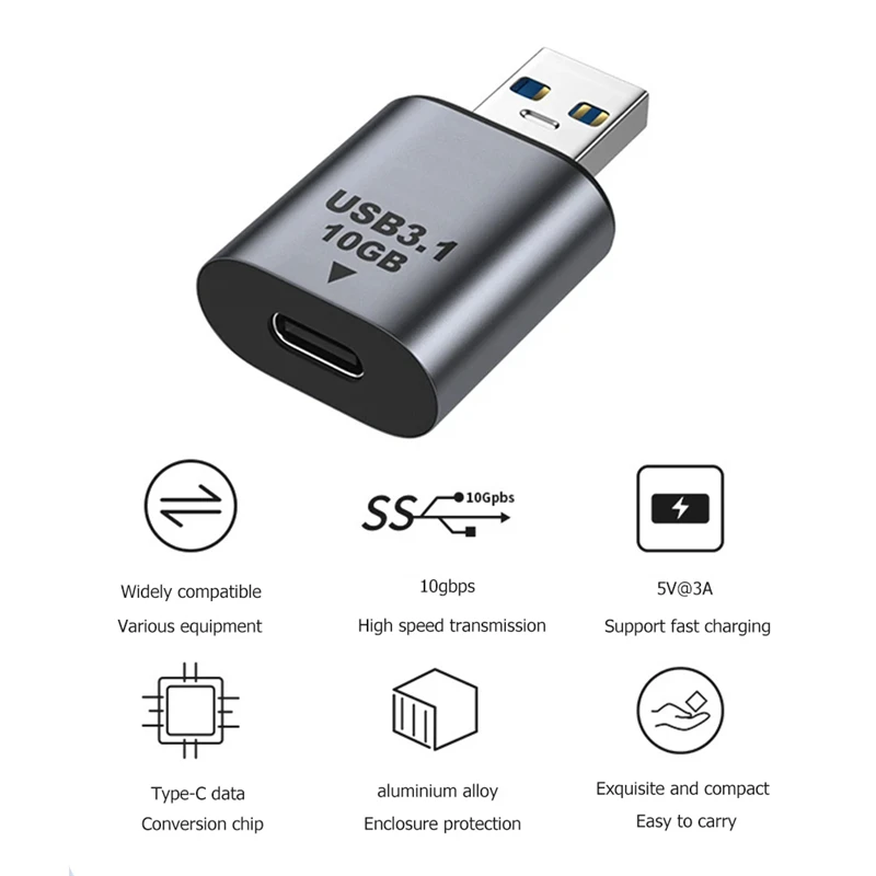 

USB To TYPE-C HDD Adapter USB3.1 10Gbps USB to USB C 3.1 Adapter for Hard Drive Cable Data Sync External OTG Converter SSD HDD