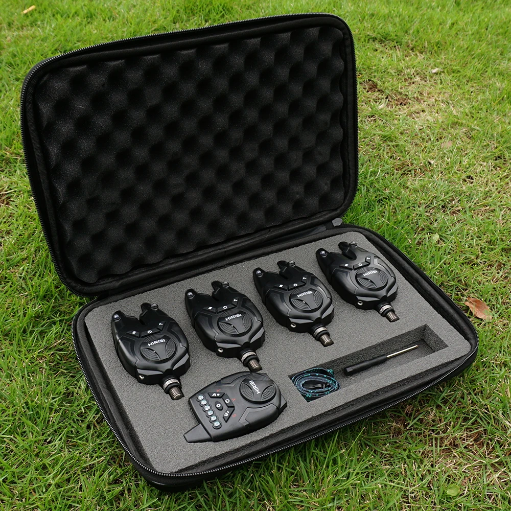 Alarme carpe sans fil waterproof Hirisi set 1+4 - Indicateur morsure étanche accessoires pêche S9