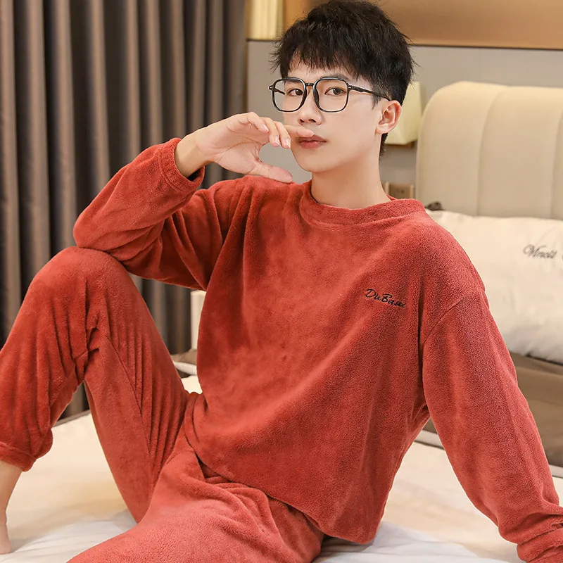 Pajamas Men's Women's Fall Winter Homewear Suit Couples Large Size