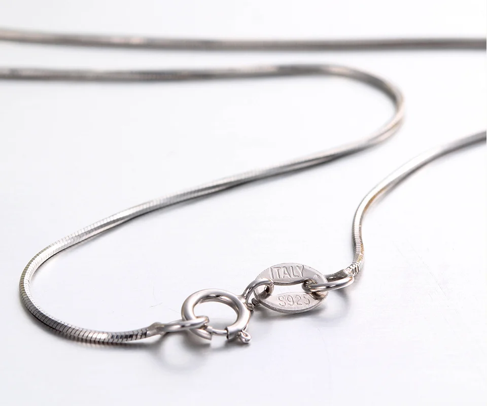 Catenina Collana Snake Ottagonale In Argento Sterling 925 Rodiato - Lunghezza Variabile - Gioiello In Scatola Regalo