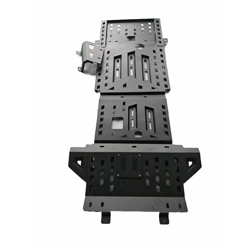 Car chassis armored engine lower guard modification