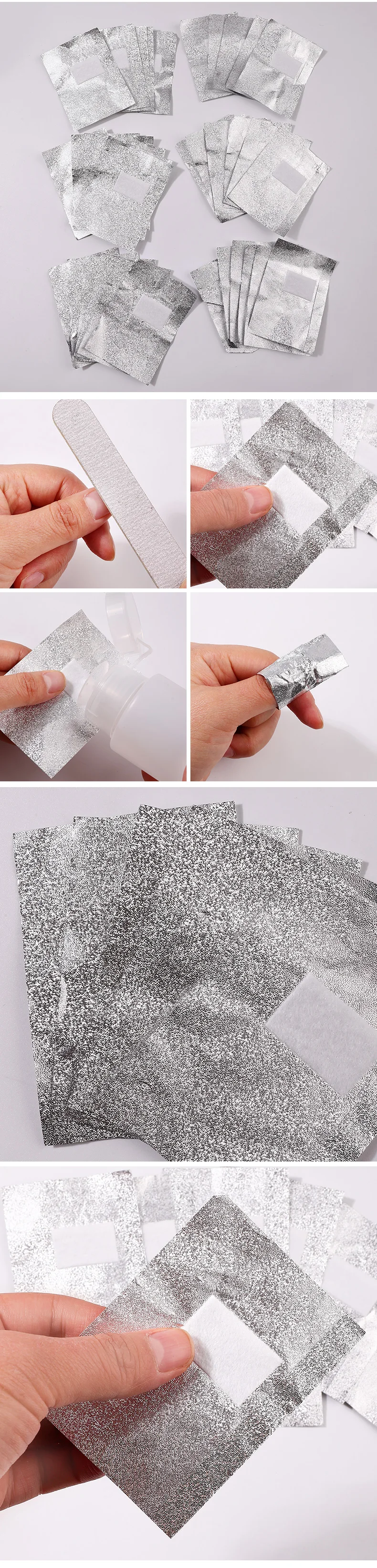 50pcs Nail Removal Aluminium Foil Wraps
