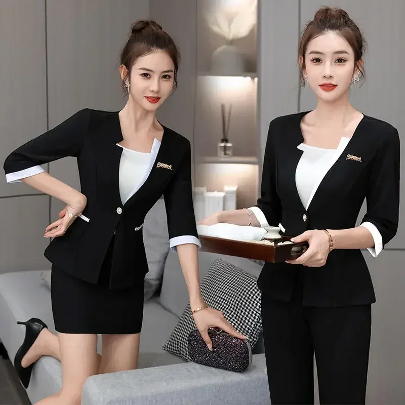 

Clothes Hotel Beautician Work Spa Salon Sexy Esthetic Waiter Beauty Woman For Cafe Outfit Uniform Desk Nail Massage Restaurant