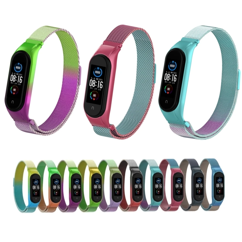

Color Mi band 5 Metal Strap Bracelet for Xiaomi Mi Band 5 Screwless Mi Band 5 bracelet MiBand 5 Wrist band smart Band 5 Steel