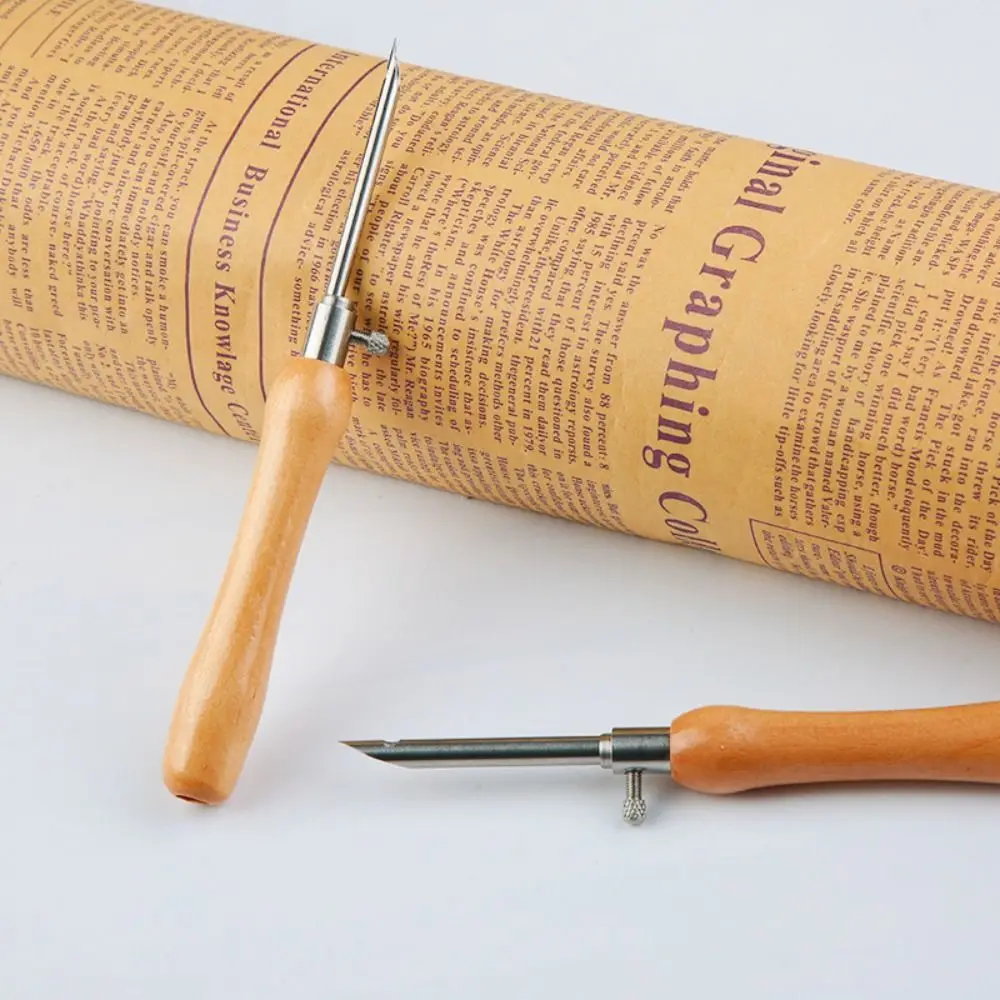 5Pcs 2.5mm/3.5mm/5mm Punch Needle Set Adjustable DIY Punch Stitching Kit Embroidery Craft Wooden Handle Cross Stitch Needles