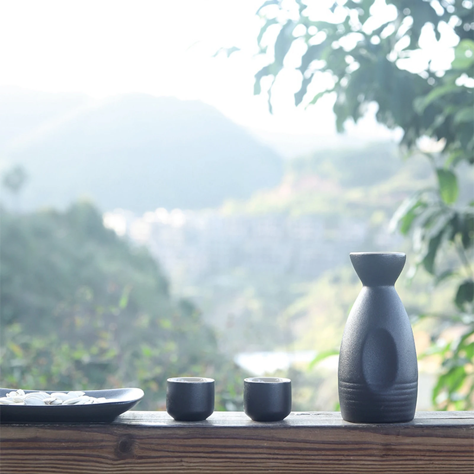 Drinking Vessels Japanese Style Ceramic Sake Pot Cups Set