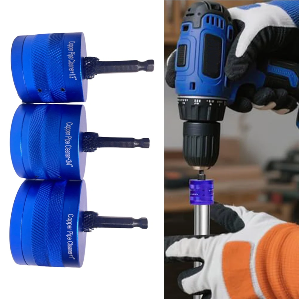Kupferrohr-Reinigungsbürsten-Set, Reinigungsbürste für Rohre, für Sanitärinstallationen, Abflüsse, Gasleitungen, elektrische Bohrer, Zubehör