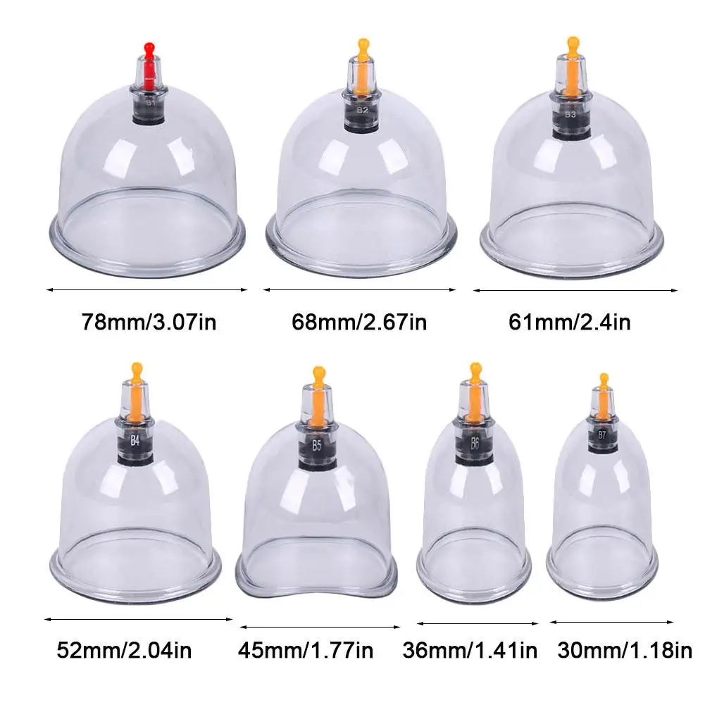 30mm-78mm Vacuum Cupping Massage Jar Cans Chinese Medicine Physiotherapy Anti-Cellulite Suction Cups Body Massager Healthy Care images - 6