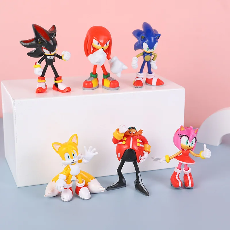 thumbnail image 1 of Figuras de acción de Sonics de 6 estilos, superventas, para cine y televisión, de PVC, con forma de erizo, con forma de sombra y cola, juguetes para niños, 1 of 4