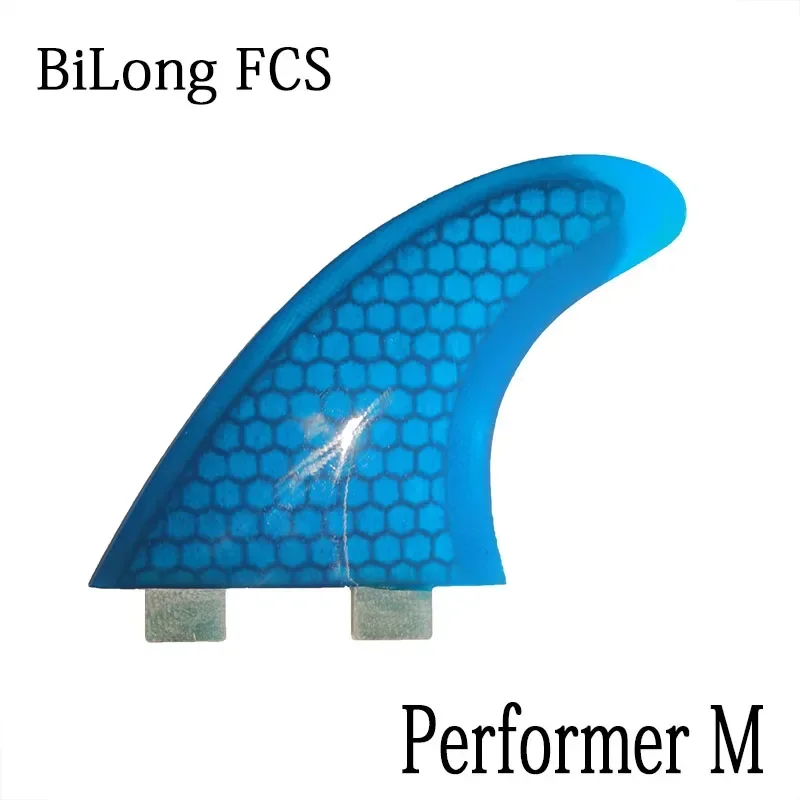 BiLong FCS Tri Fin Performer MED Fiberglass Water High Gloss Surfboard Fin Professional Surfboard Accessories Surfing Wakeboard