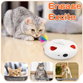 INKZOO Cat Toys, Interactive Cat Toys for Indoor Cats, Smart Interactive Kitten Toy, Automatic 7 Holes Mice Whack-A-Mole 4