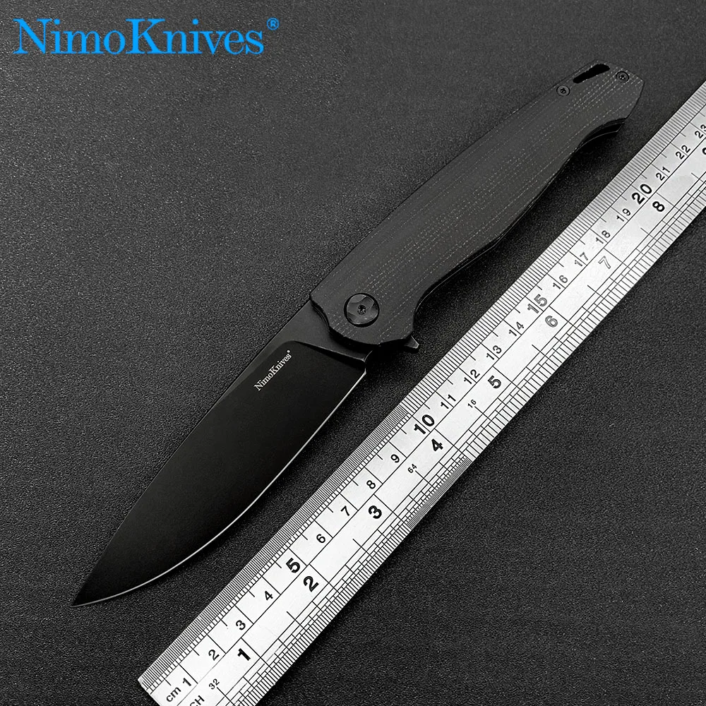

Карманный быстрый складной нож Nimoknives, охотничье искусственное лезвие K110, ручка Micata, крутой черный инструмент