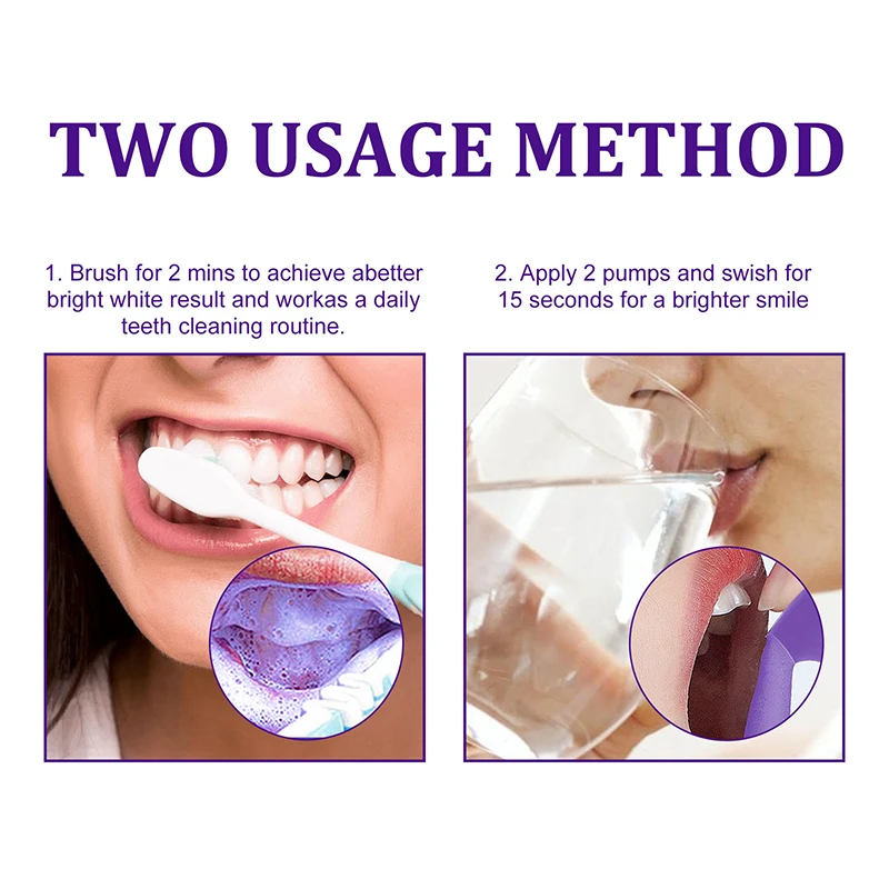 V34 Mousse 50ml Teeth Cleaning Toothpaste Effective Whitening Yellow Removing Tooth Stain Oral