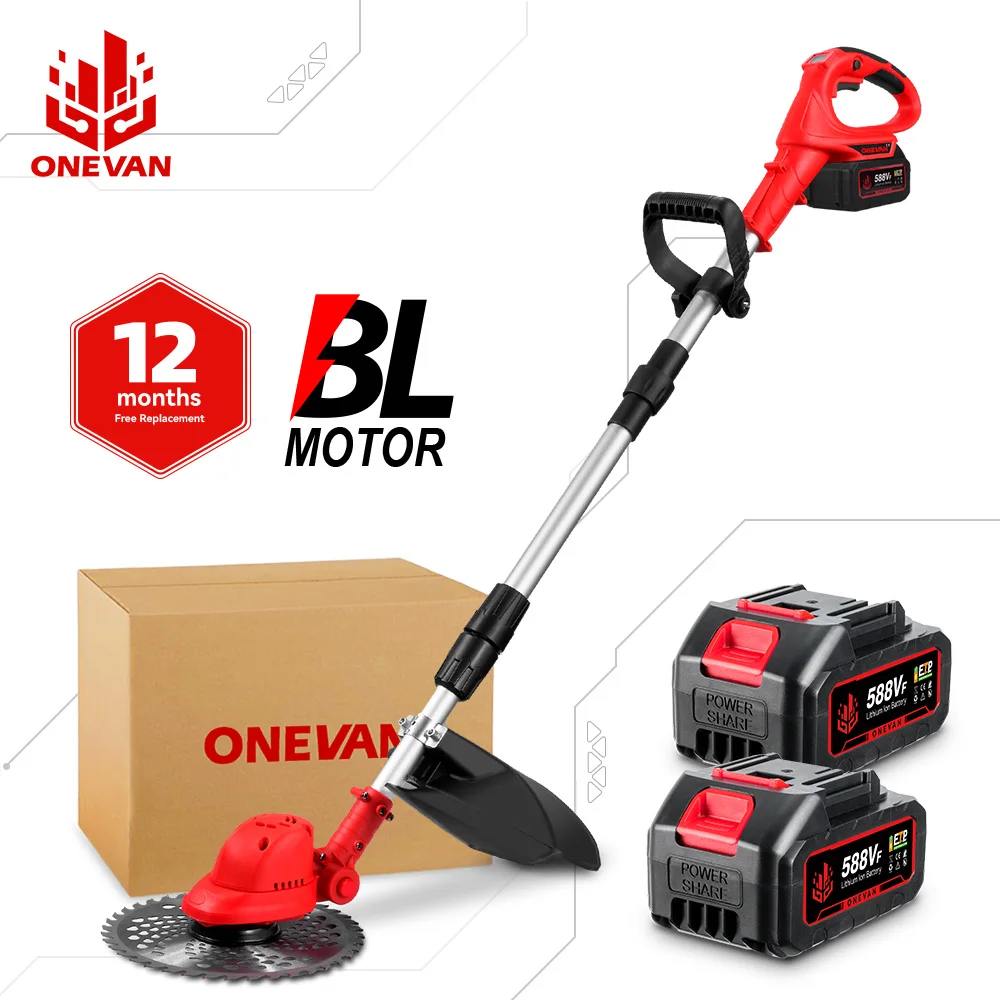 10inch Brushless Electric Lawn Mower 36000RPM Cordless Grass Trimmer Foldable Garden Tool For Makita 18V Battery Pin
