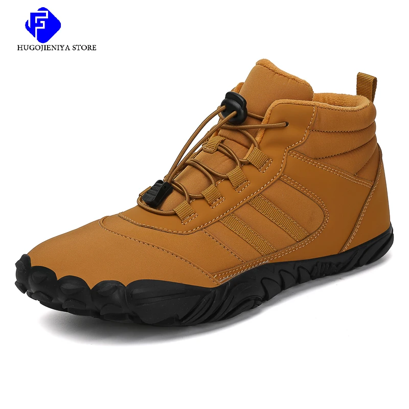 2023 Winter Booties Men Snow BareFoot Casual Shoes Outdoor Work Shoes Ladies Warm Fur Men Ankle Shoes Male Snow Boots Large Size