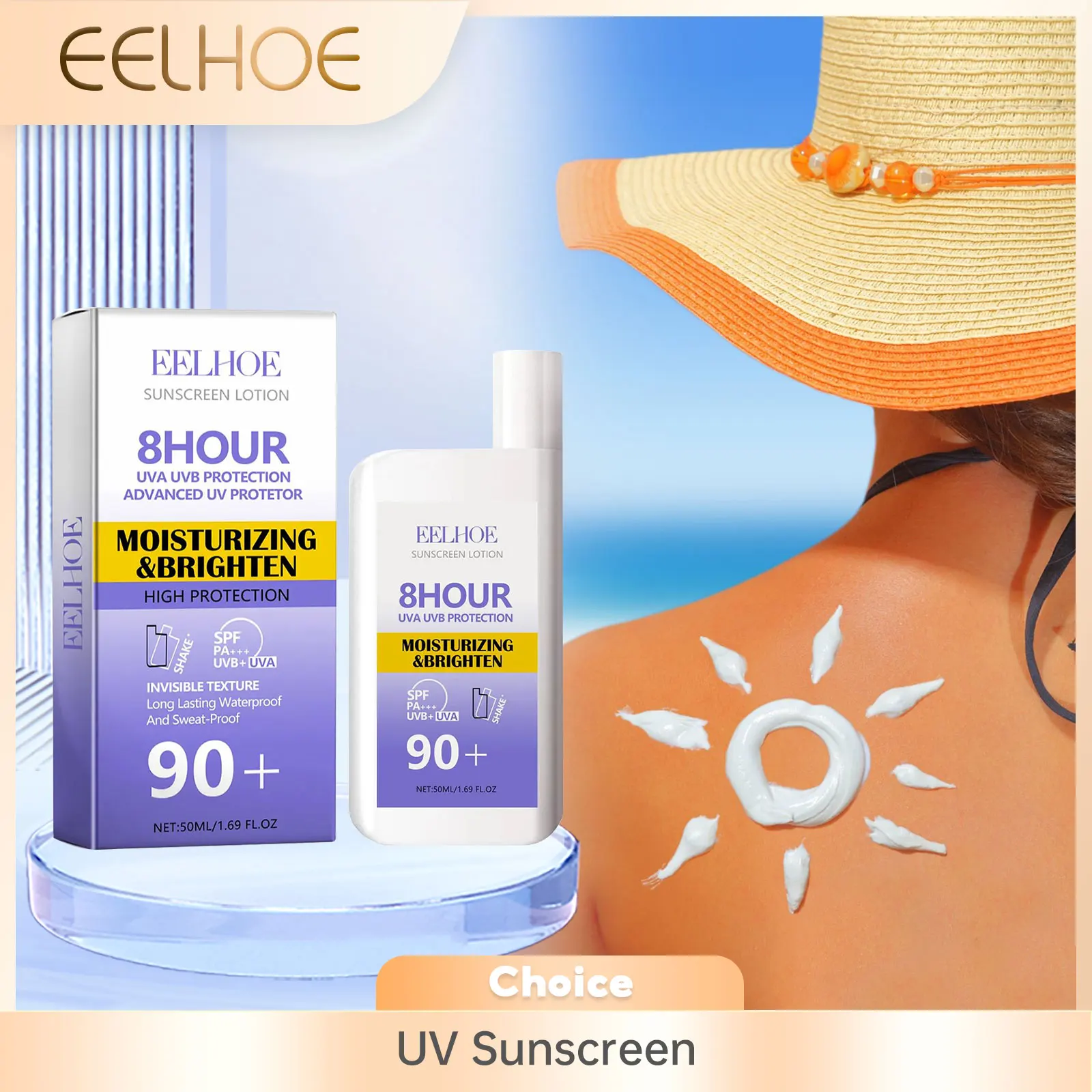 UV Sunscreen Stick Spf90 Sun Protective Cream Anti Sunburn Isolation Sunscreen Waterproof Refreshing Moisturizer Cream