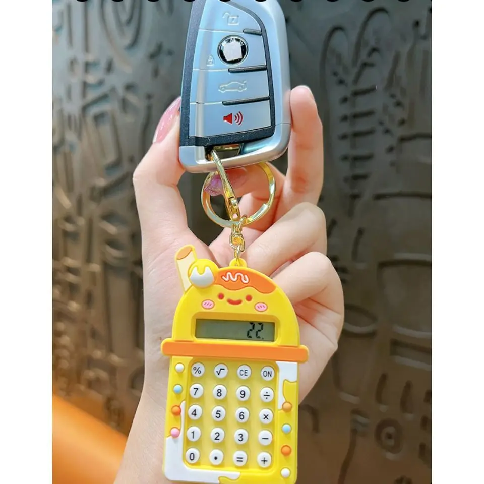 Lot De 3 Mini Calculatrices De Poche - 8 Chiffres, Porte-clés Labyrinthe - Pour école, Bureau, Maison - Couleurs Aléatoires