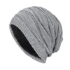 Tide Knitted Woolen Hat Winter Plus Velvet Warm Diamond-shaped Hedging Men's Outdoor Cap 1