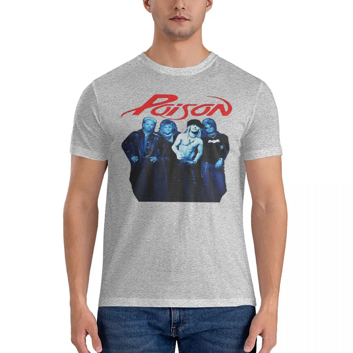 thumbnail image 1 of Camiseta de hombre con baladas, divertidas camisetas de algodón, manga corta, cuello redondo, 1 of 7