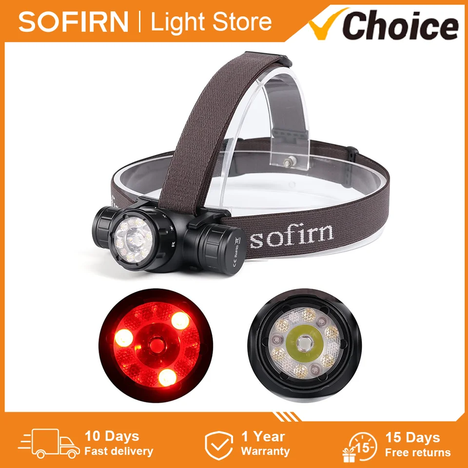 Sofirn HS21 ヘッドランプ 2000lm 赤外線誘導トーチ 18650 USB C 充電