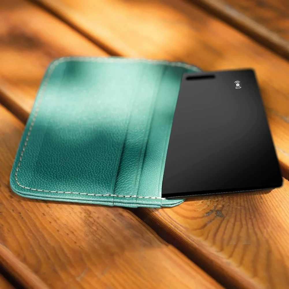 Smart Wallet Track Card Location Tracking Device Wireless Charging Wallet Phone Finder Works with Apple Find My Item Tracker Tag