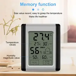 LCD Touchscreen Weather Station Outdoor Wall Hanging Thermometer Living Room Temperature Humidity Multisensor Sensor Home