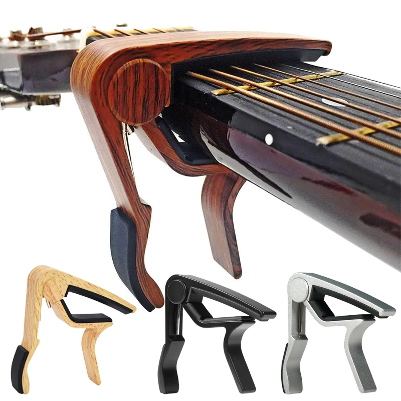 

Wooden Guitar Tuner Folk Acoustic Electric Guitar Capo Adjustment Clip Ukulele Metal Tuning Clips Musical Instrument Accessories