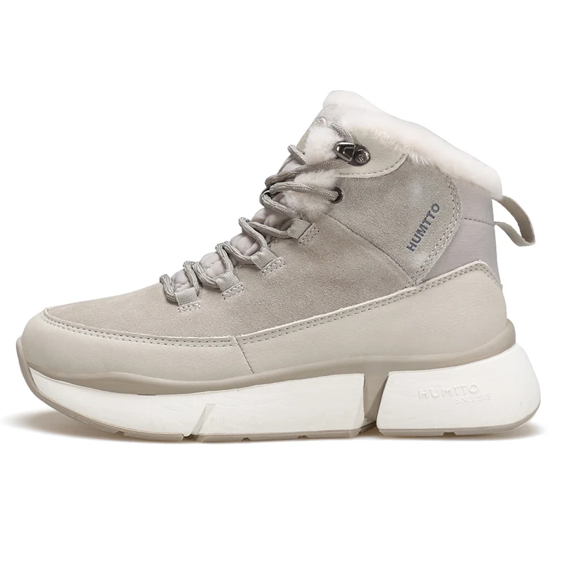 HUMTTO Outdoor Shoes for Women Winter Hiking Boots Leather Waterproof Snow Boots Womens Luxury Designer Trekking Woman Sneakers