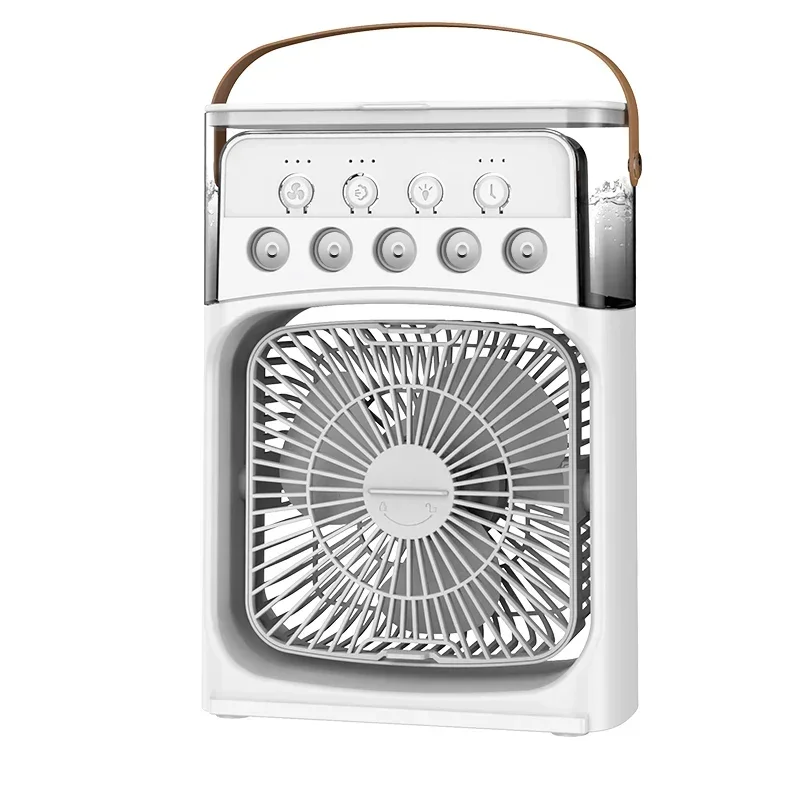 مروحة تبريد هواء USB صغيرة 3 في 1 - مروحة تبريد شخصية مع مرطب للمكتب والتخييم وغرفة النوم