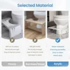 7" Acrylic Toilet Stool Optimal Bowel Movement 15mm Thickness 300LBS Capacity Non-Slip Bathroom Stool Child-Friendly Step Stool 6