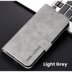 Magnetic Flip Stand Protective Phone Case with Holder in Premium Design for Realme GT8 Pro (Light Grey)