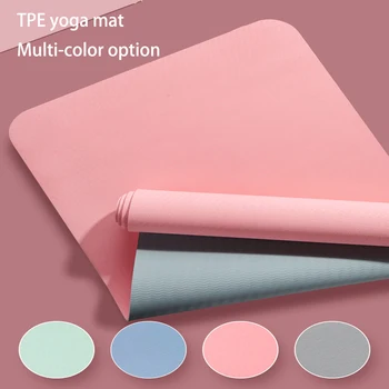 TPE yoga mat, Eco Fitness mat with strap, Professional yoga mat, Women's non-slip home training mat, Pilates 1