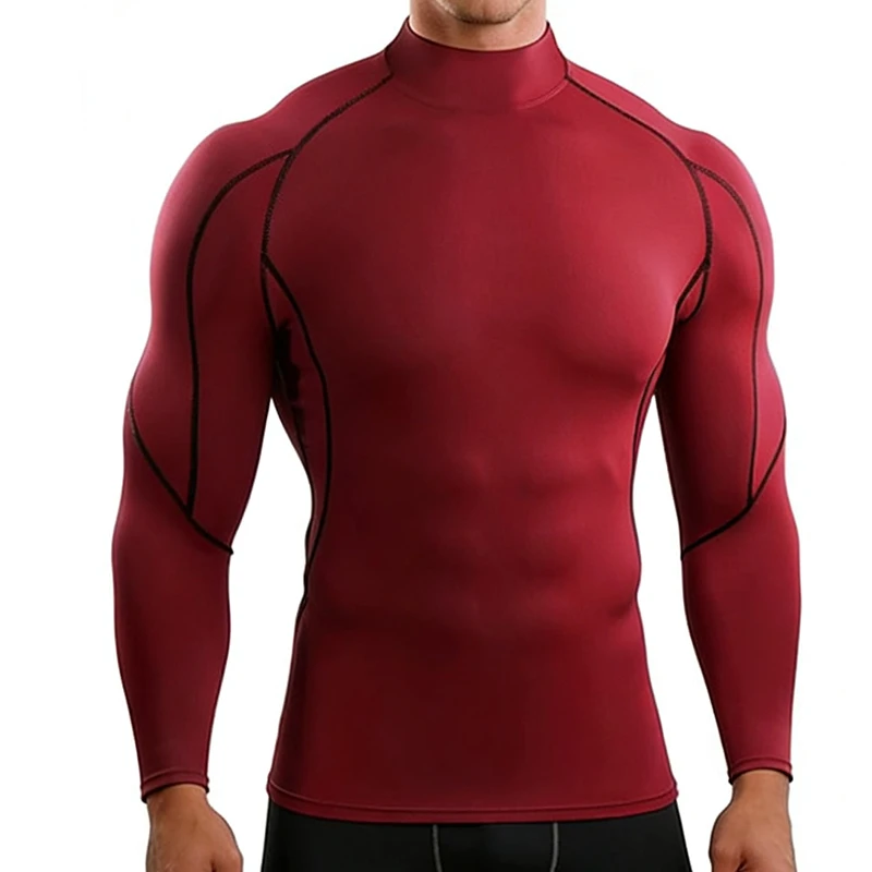 Men’s Quick Dry Compression Long Sleeve Sport Shirt 6