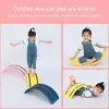 Kids Rocking Balance Seesaw Board Physical Coordination Training Equipment Game Teeterboard Play Toy Plate 5