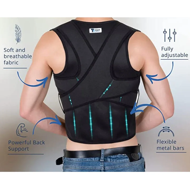 Back Waist Posture Corrector Adjustable Adult Correction Belt Waist Trainer Shoulder Lumbar Brace Spine Support Belt Vest
