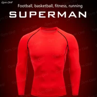 2025 Men Bodybuilding Sport T-shirt Quick Dry Running Shirt Long Sleeve Compression Top Gym T Shirt Men Fitness Tight Rashgard 2