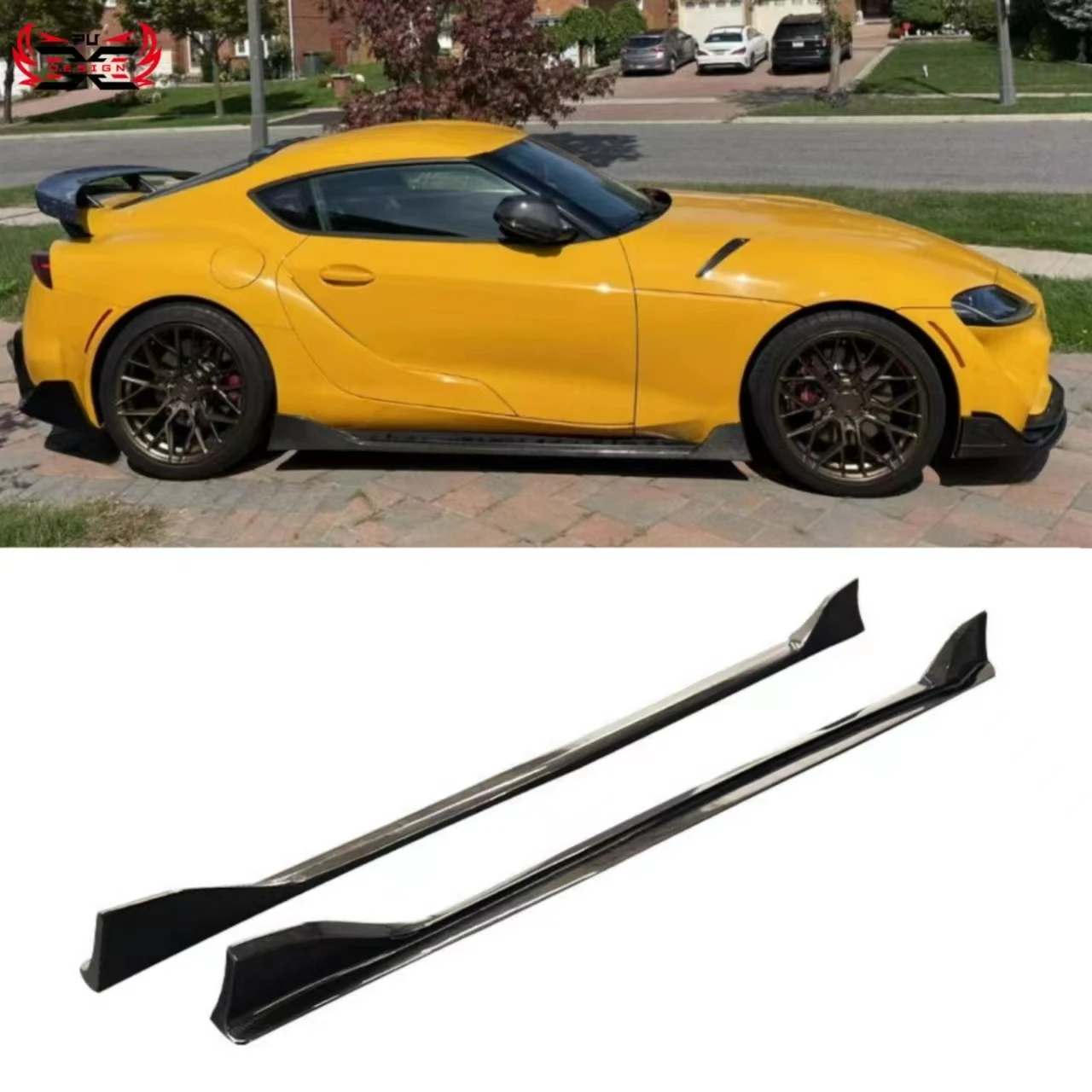 

Side Skirt Side Bumper Lip AG Style Carbon Fiber For Toyota Supra A90 A91 Mk5