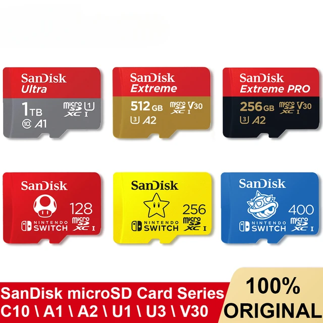 Carte mémoire Sd originale 128 Go Original 4k  Caméra de carte mémoire  d'origine Sandisk-Cartes mémoire-Aliexpress