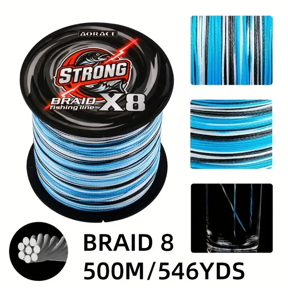 Aorace 8 Weaves Multifilament-Angelschnur, 300 m, 8 Stränge, geflochtene Angelschnur, PE-Schnur, 15, 20, 30, 40, 50, 65 80 100 LB – Detail 3