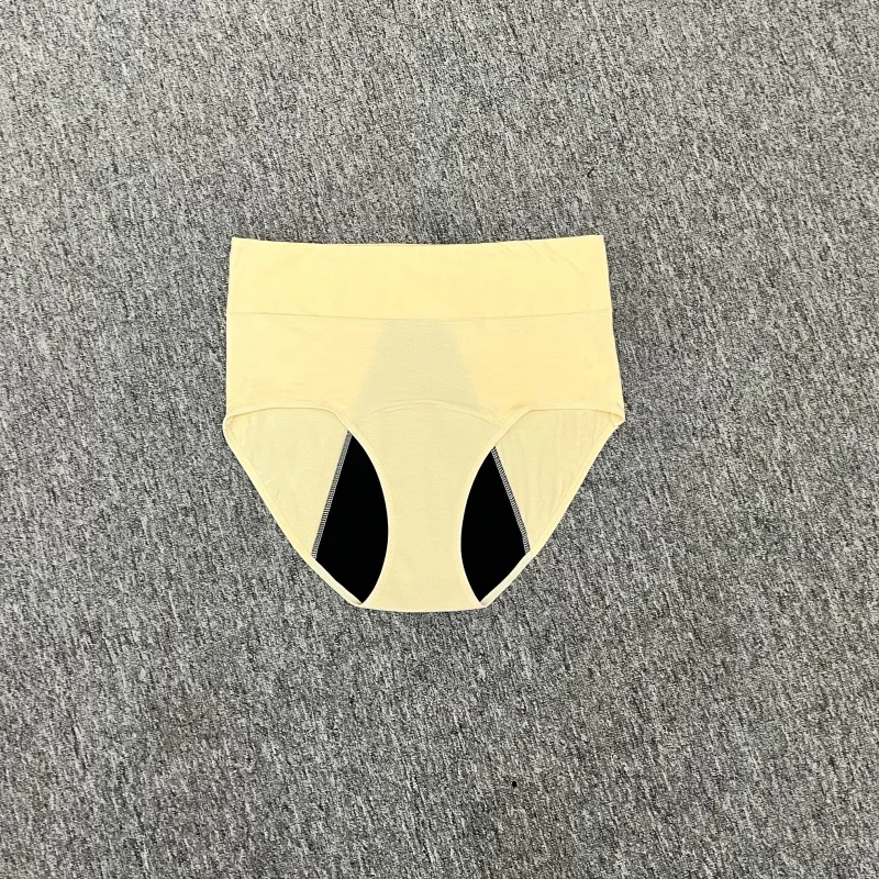 High Waist Women's Period Underwear Leakproof Safety Menstrual Cotton Knickers Comfortable Breathable Eco-friendly Sanitary P...