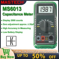 MASTECH MS6013 1999 Counts Portable 3 1/2 Digital Capacitance Meter Capacitor Tester 200pF to 20mF,Digital Capacimeter 1