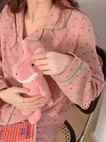 Women's Soft Long Pajamas Autumn Spring Seasonal Cotton Blend Comfortable Spwear Home Wear Suitable for Outdoor - Image 3