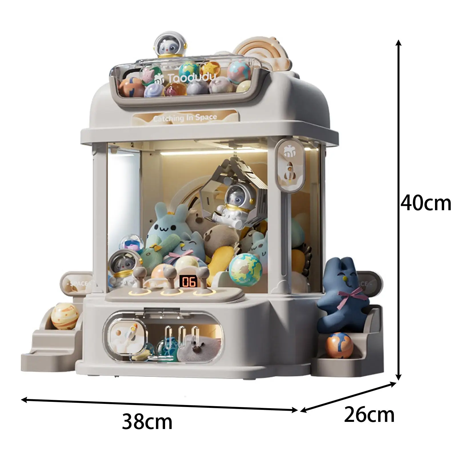 Claw Machine Candy Dispenser Toy Arcade Candy Capsule Claw Game Prizes Toy for Kids Children Party Valentine's Day Gift for Kids 6