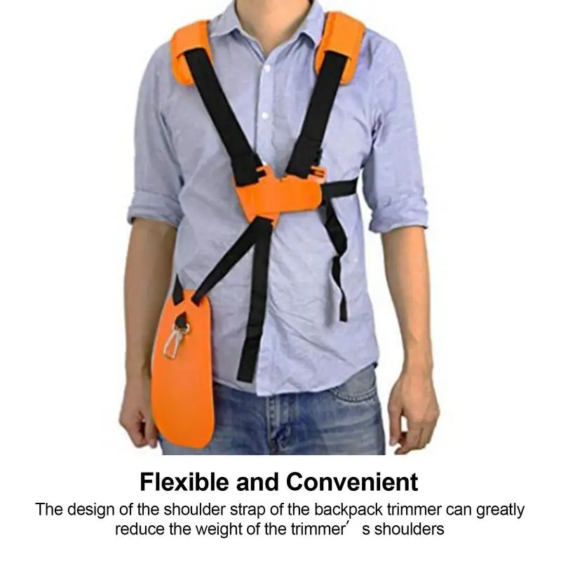 Universal Lawn Mower Shoulder Strap Adjustable Trimmer Double Breasted Grass Pruner Harness Padded Belt for Chainsaws Irrigation